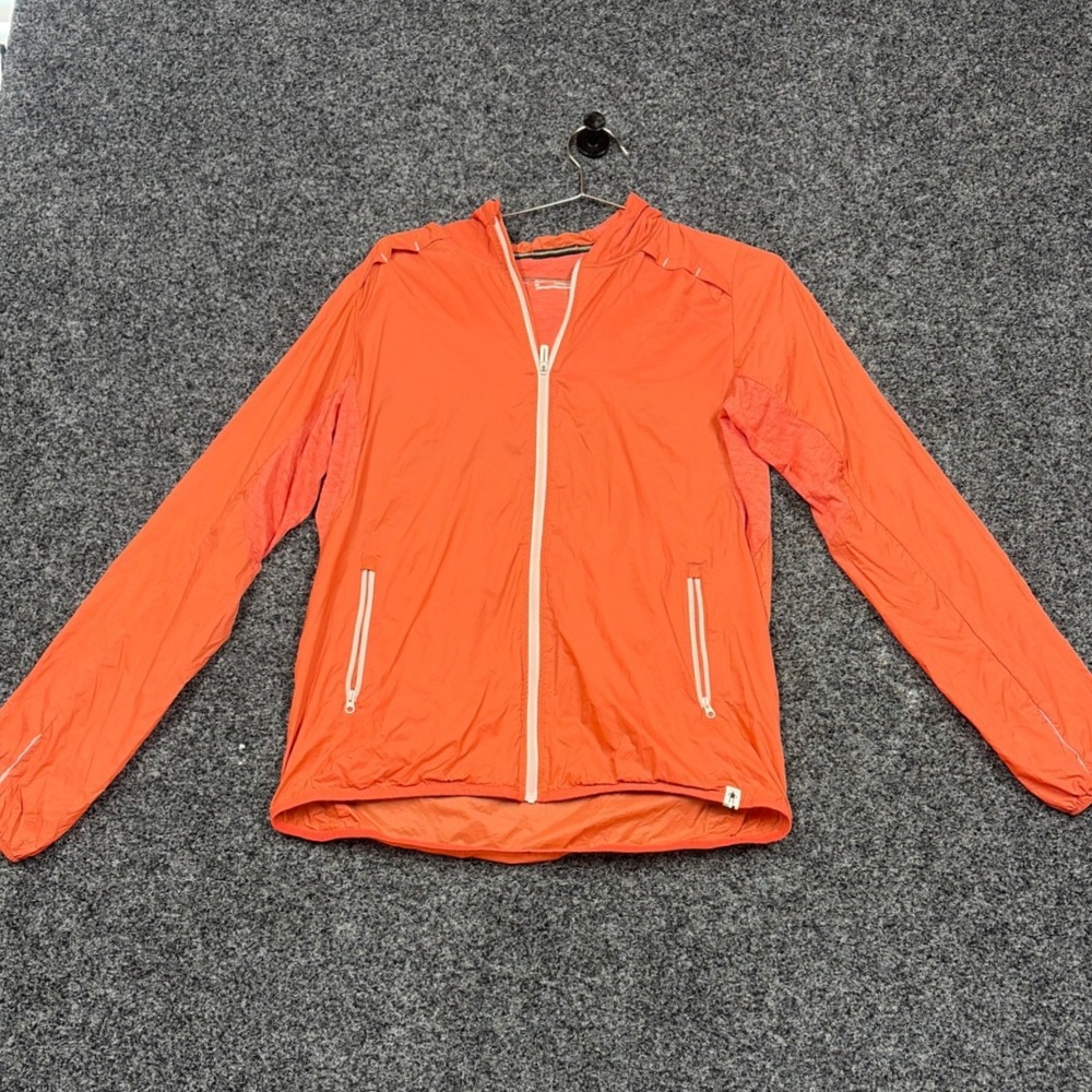 Smartwool Jacket Womens M Orange Merino Sport Ultra Light Hoodie Running Hiking